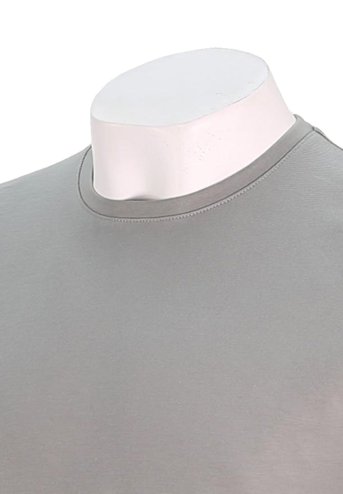 Patrick Assaraf Short Sleeve Cotton Crew, Pewter