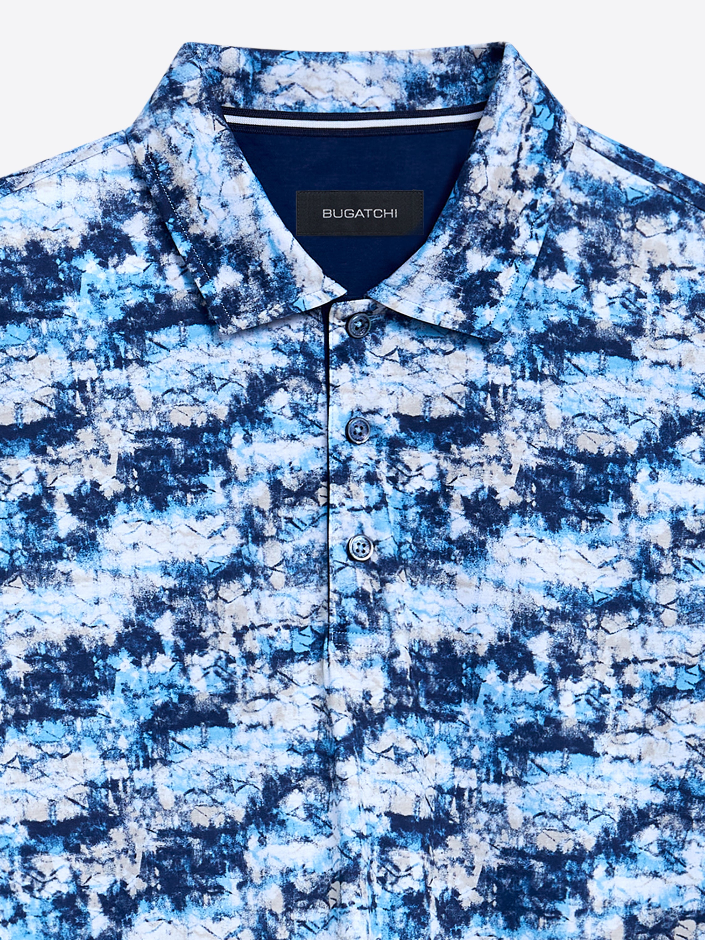 Bugatchi Short Sleeve Digital Polo