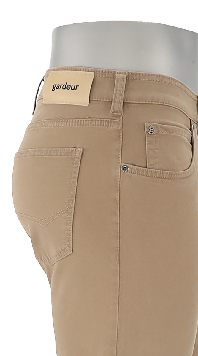 Gardeur Bill Solid Tan Cotton Pant