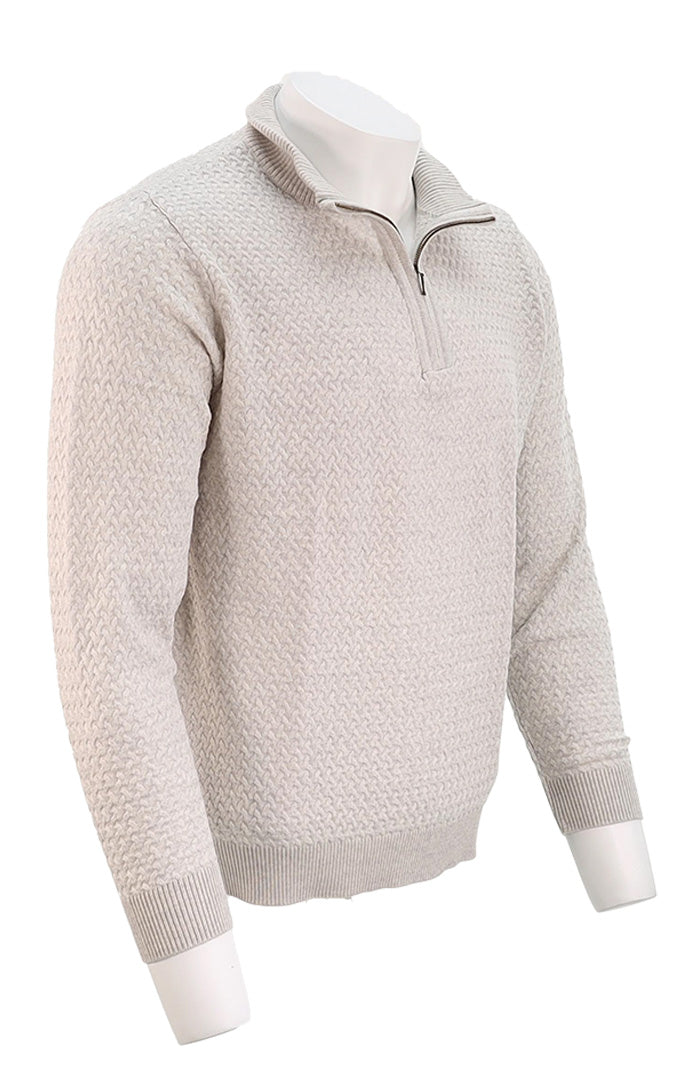 St. Croix Zip Mock Wool Sweater