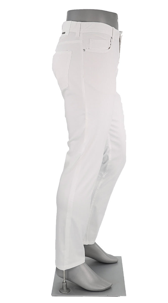 Alberto Pipe Coolmax Business Jean, White – view 2