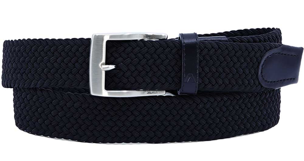 Alberto Levi Stretch Belt | Navy | Mondo Uomo Naples FL