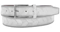 Alberto Leather Belt, Light Grey