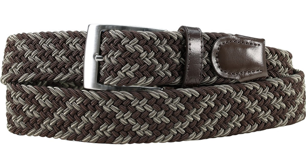 Alberto Felix Stretch Belt, Brown | Mondo Uomo Naples FL