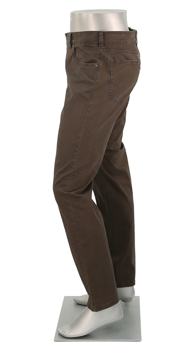 Gardeur Pants - Bill collection - Men's Pants in Color Tobacco - Full Side View