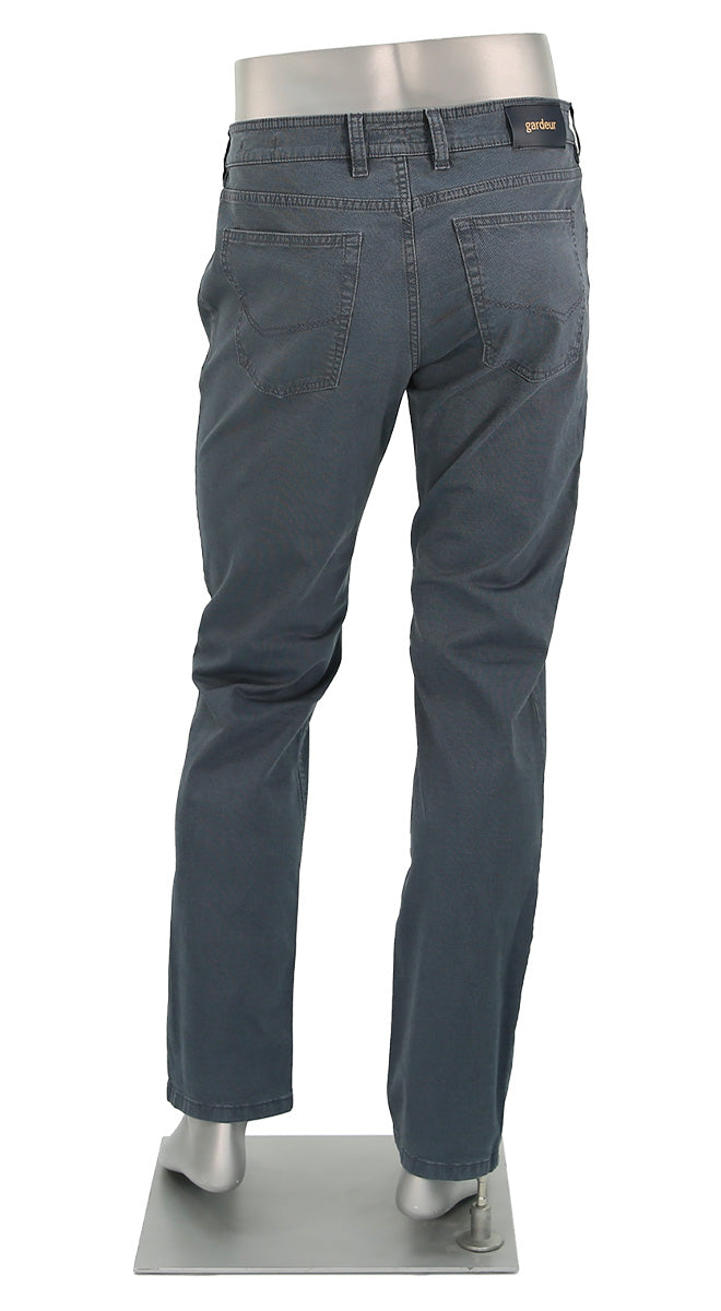 Gardeur Pants  - Bill collection - Men's Pants In Color Stone Blue - Back View