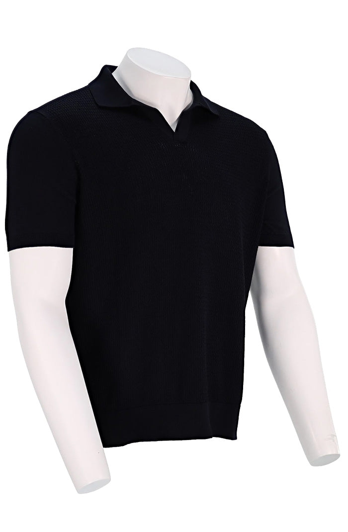Corneliani S/S Textured Knit Polo