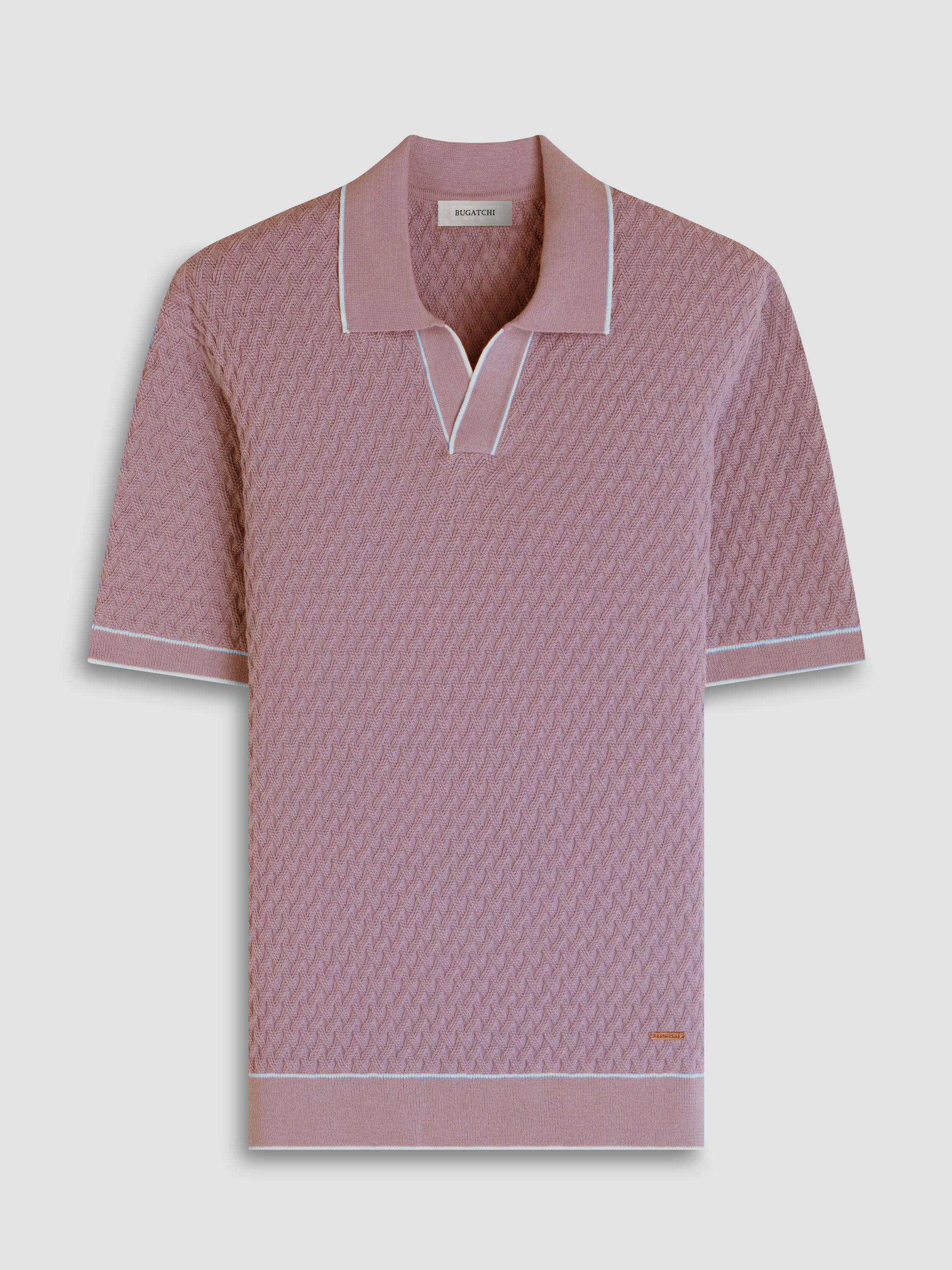 Bugatchi S/S Johnny Collar Sweater