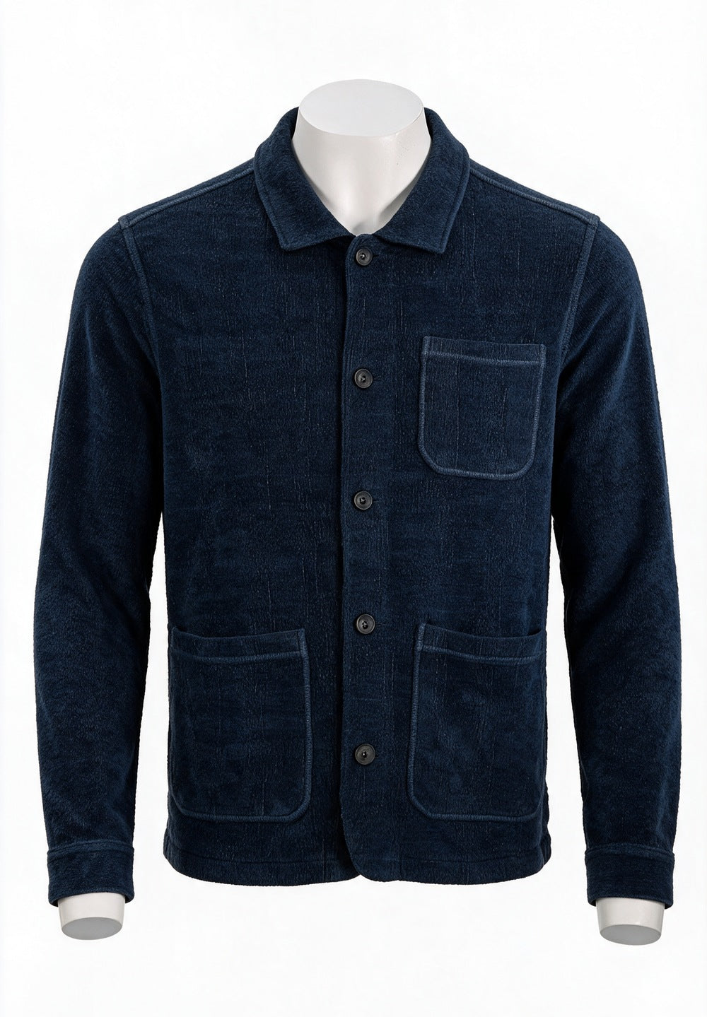 John Varvatos Edmunds Chenille Chore Jacket, Navy | Mondo Uomo Naples FL
