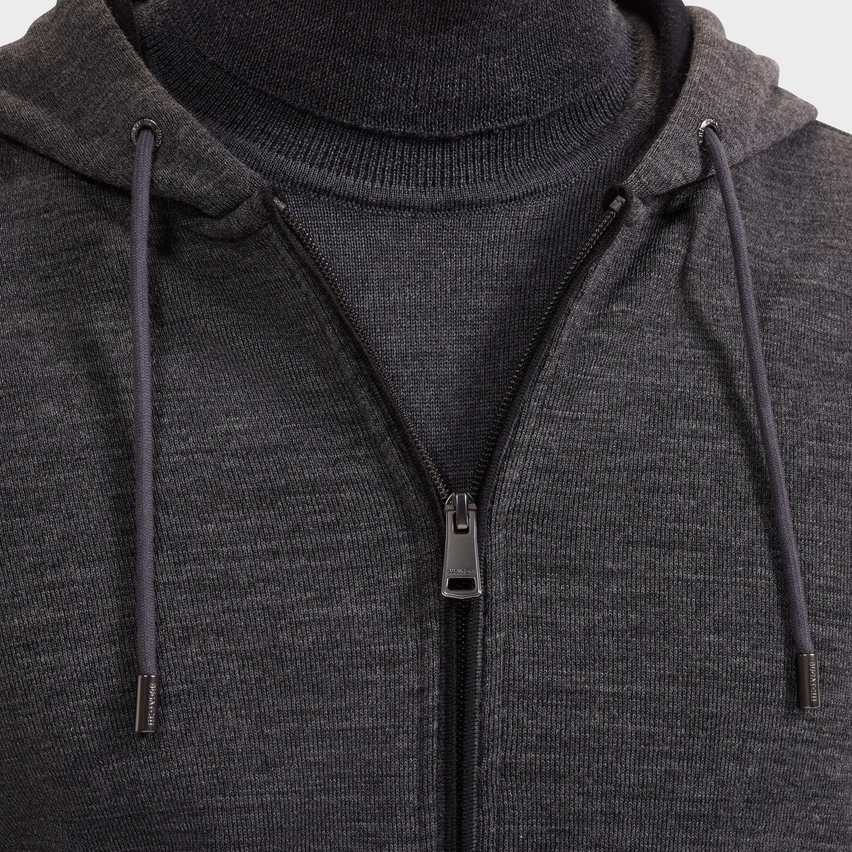 Bugatchi L/S Full-Zip Hoodie, Anthracite – view 4