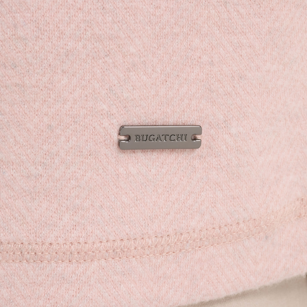 Bugatchi L/S Quarter-Zip Knit, Dusty Pink – view 5