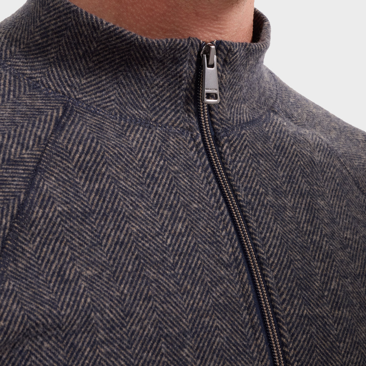 Bugatchi L/S Quarter-Zip Knit, Navy – view 4