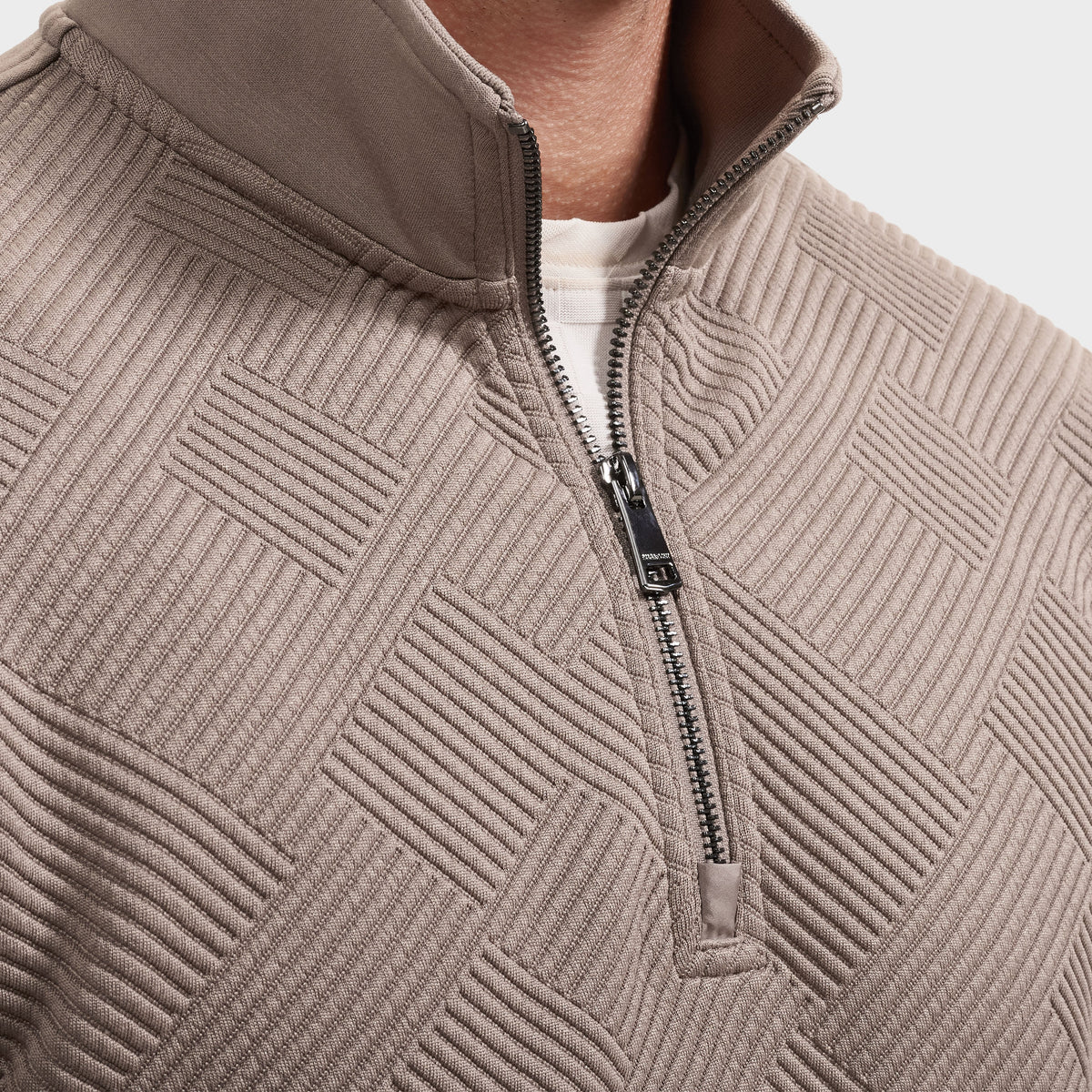 Bugatchi Soft Touch Quarter-Zip Knit, Walnut – view 4