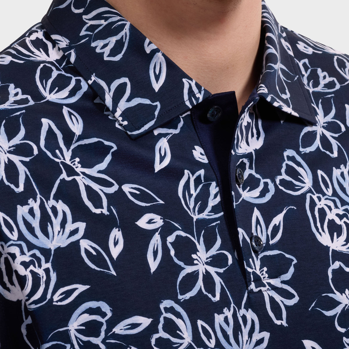 Bugatchi S/S Hendrix Polo, Navy – view 4