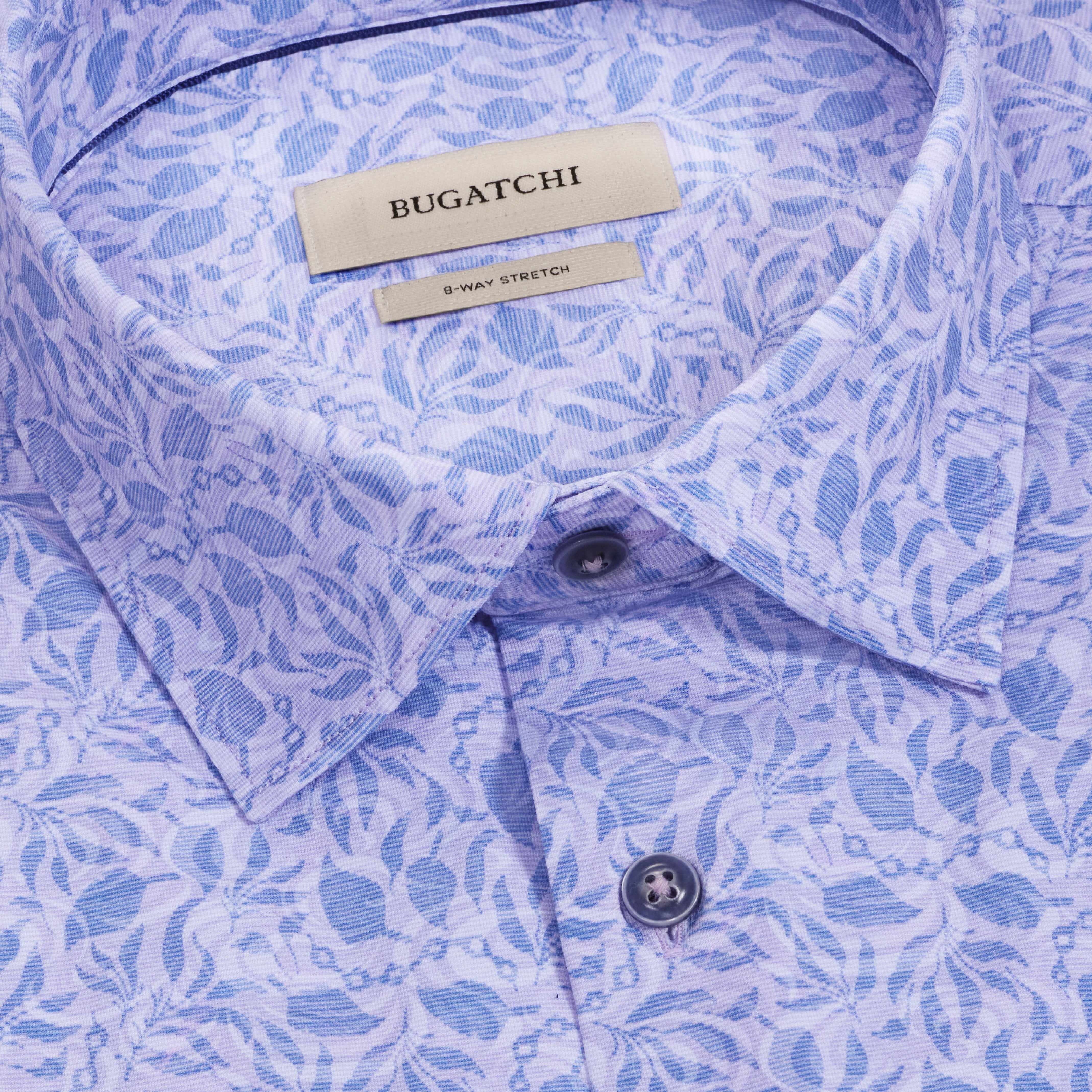 Bugatchi Ooohcotton S/S Miles Shirt, Dusty Pink – view 2