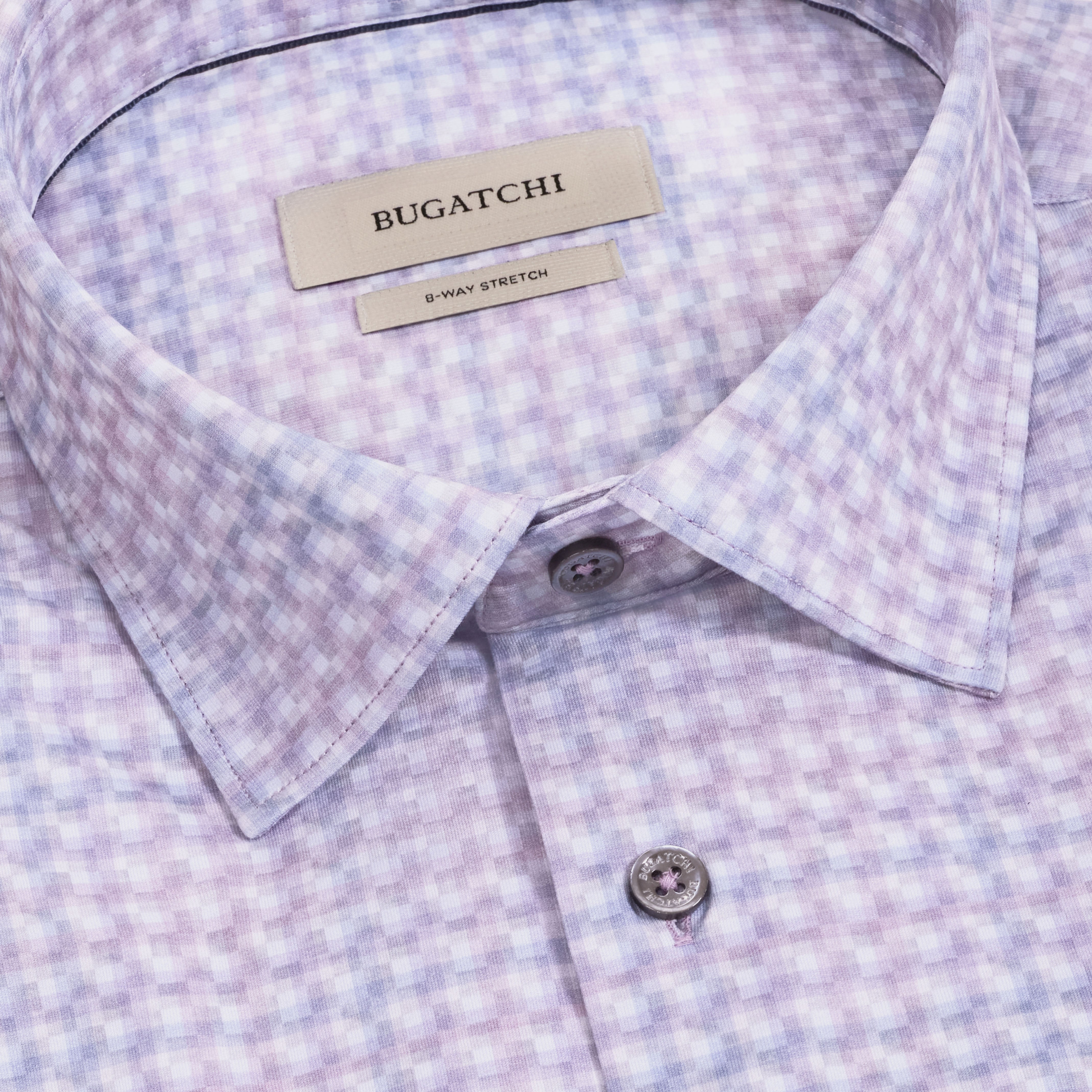 Bugatchi Ooohcotton S/S Miles Shirt, Orchid – view 2