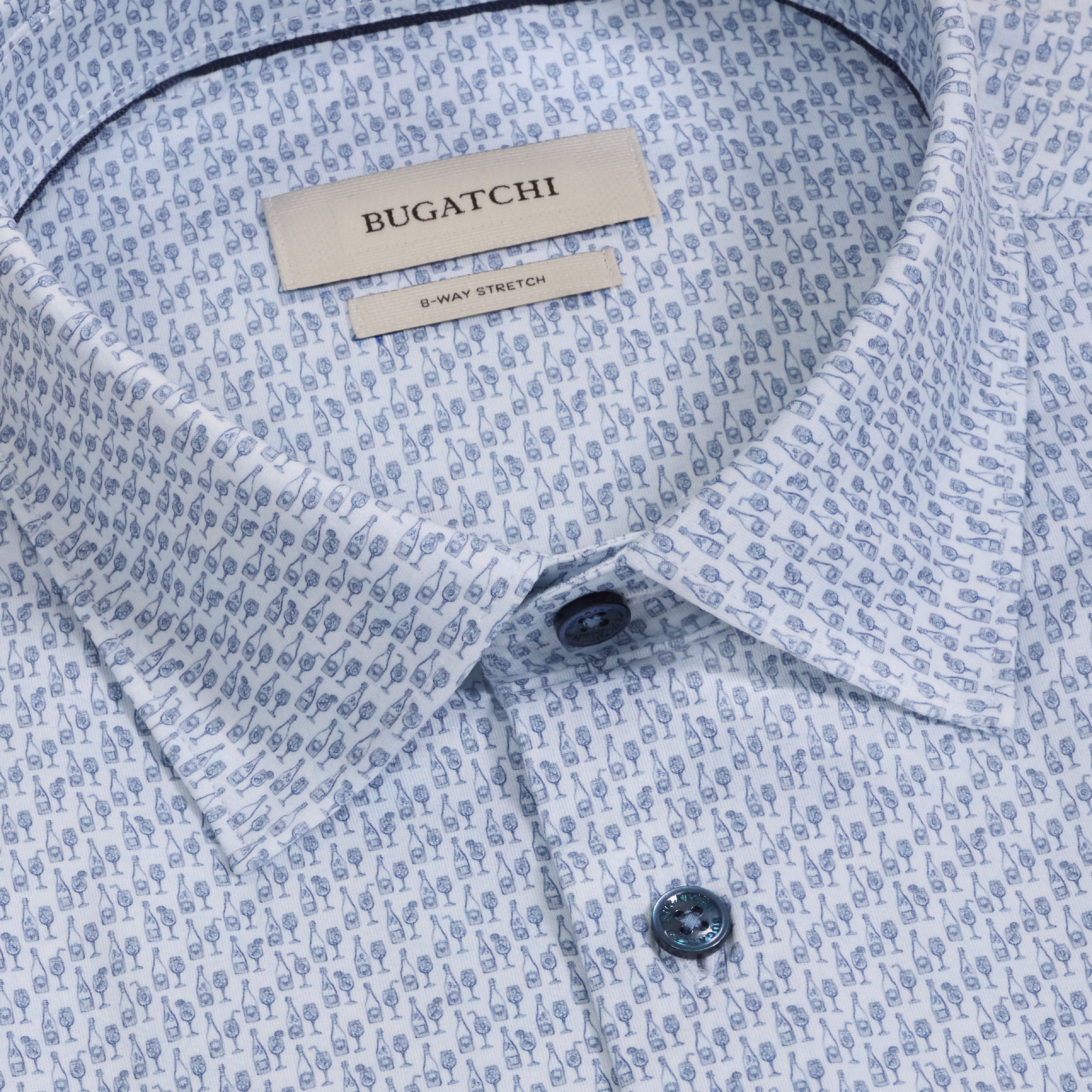 Bugatchi Ooohcotton S/S Miles Shirt, Air Blue – view 2