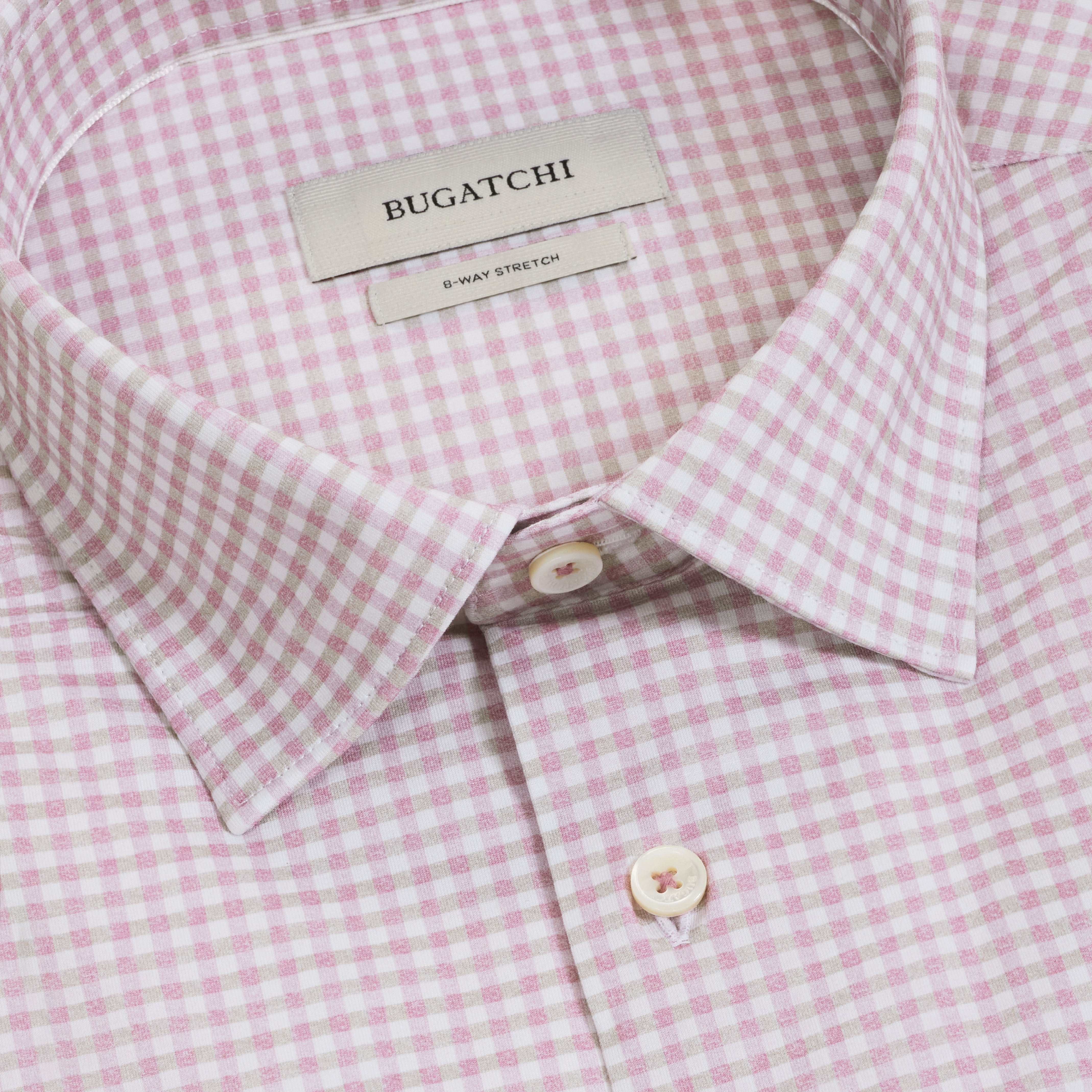 Bugatchi Ooohcotton L/S James Shirt, Dusty Pink – view 5