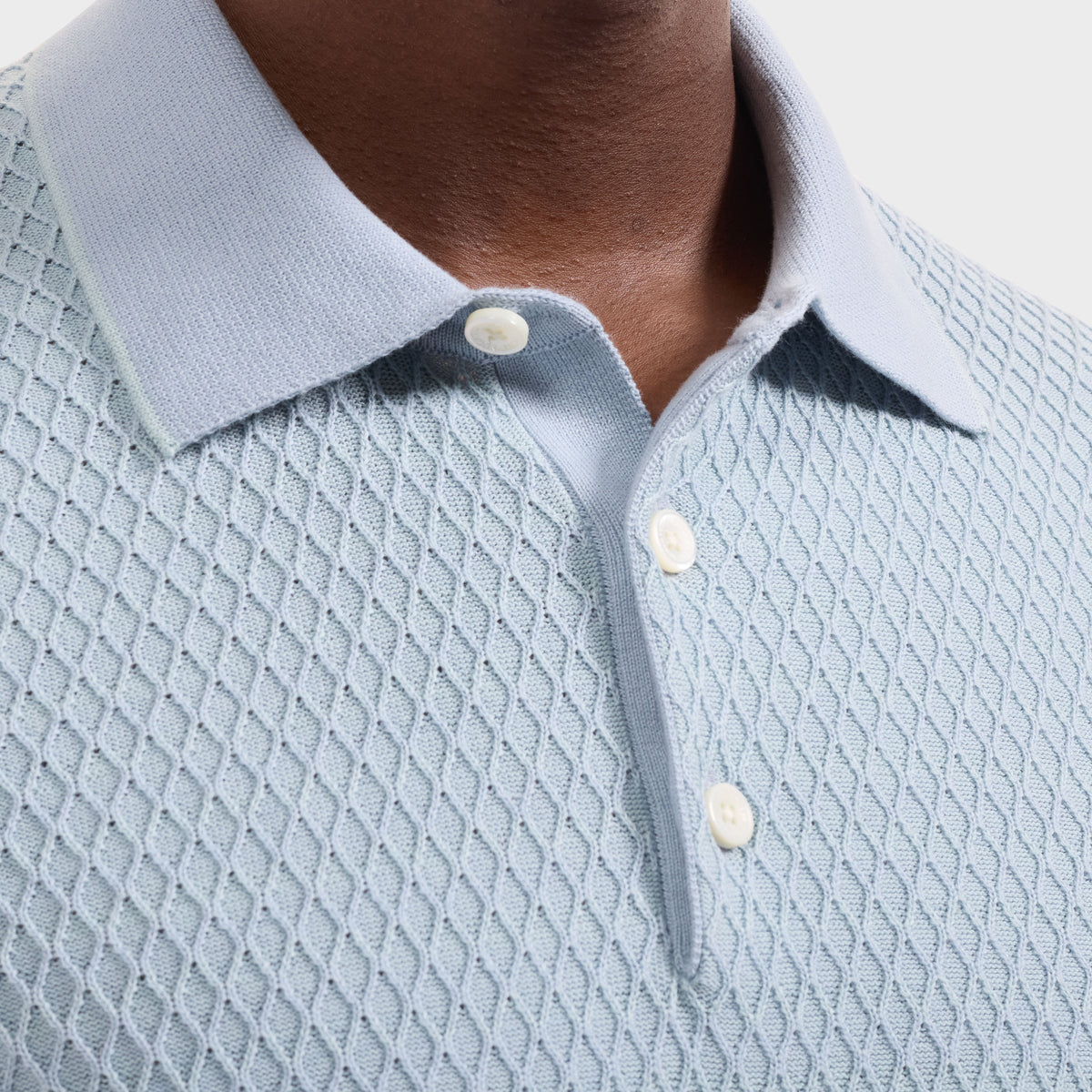 Bugatchi S/S Polo Sweater, Steel – view 5