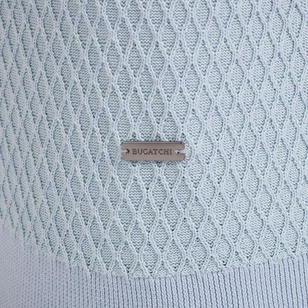 Bugatchi S/S Polo Sweater, Steel – view 4
