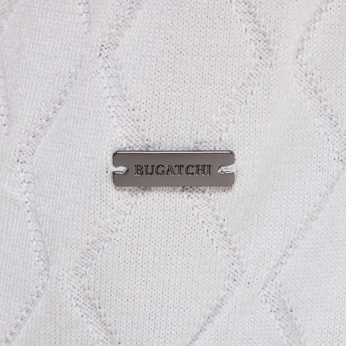 Bugatchi S/S Argyle Polo Sweater, Chalk – view 5