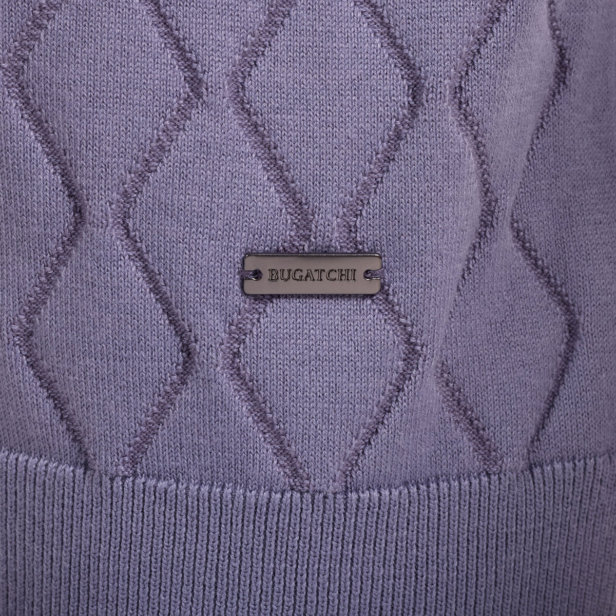 Bugatchi S/S Argyle Polo Sweater, Orchid – view 5
