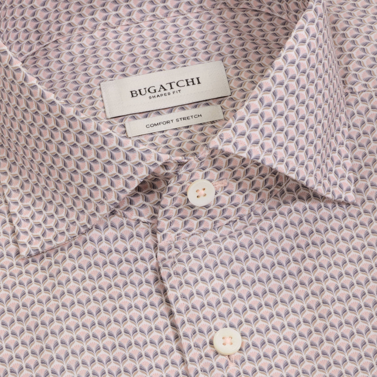 Bugatchi L/S Alvin Shirt, Dusty Pink – view 5