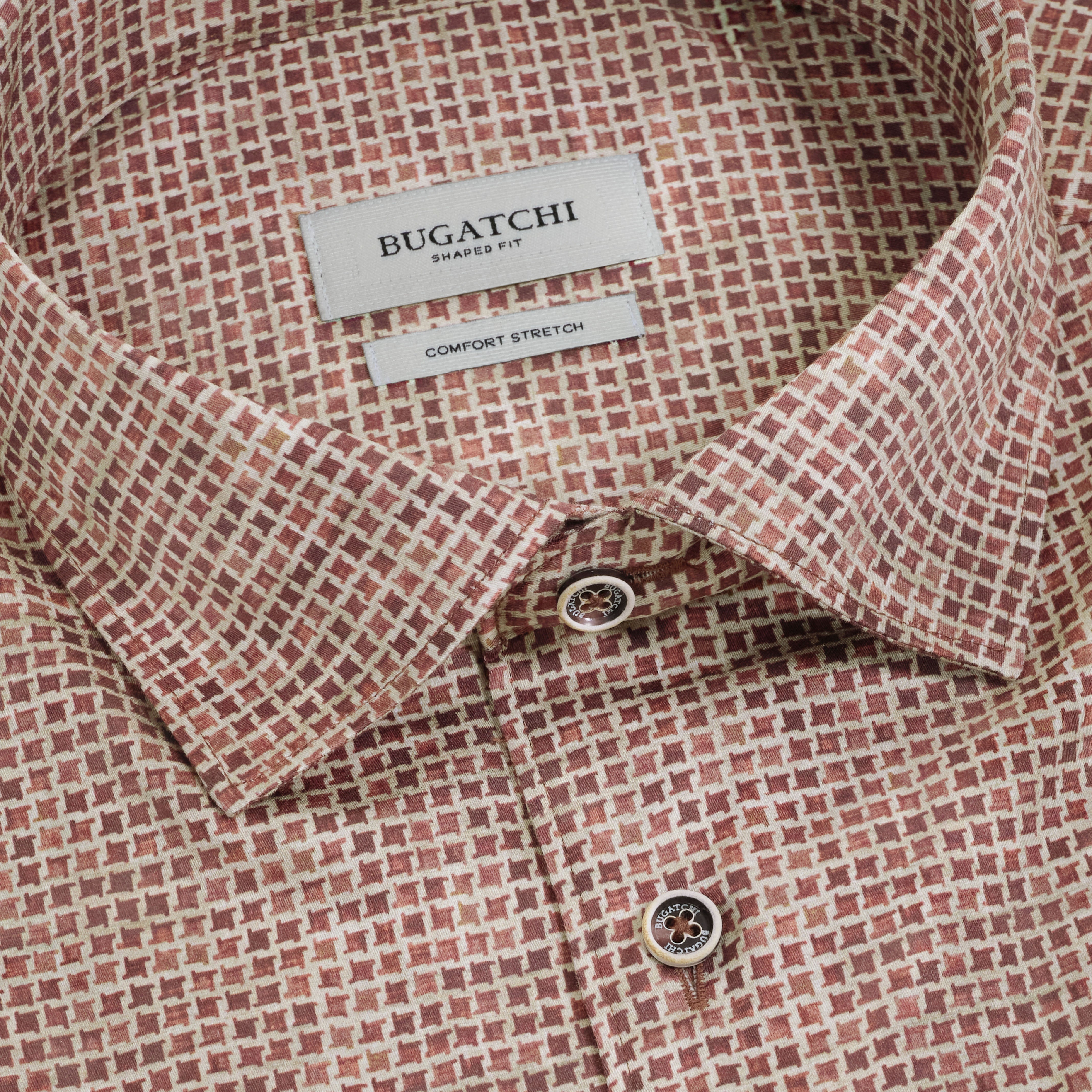 Bugatchi L/S Alvin Shirt, Sienna – view 5