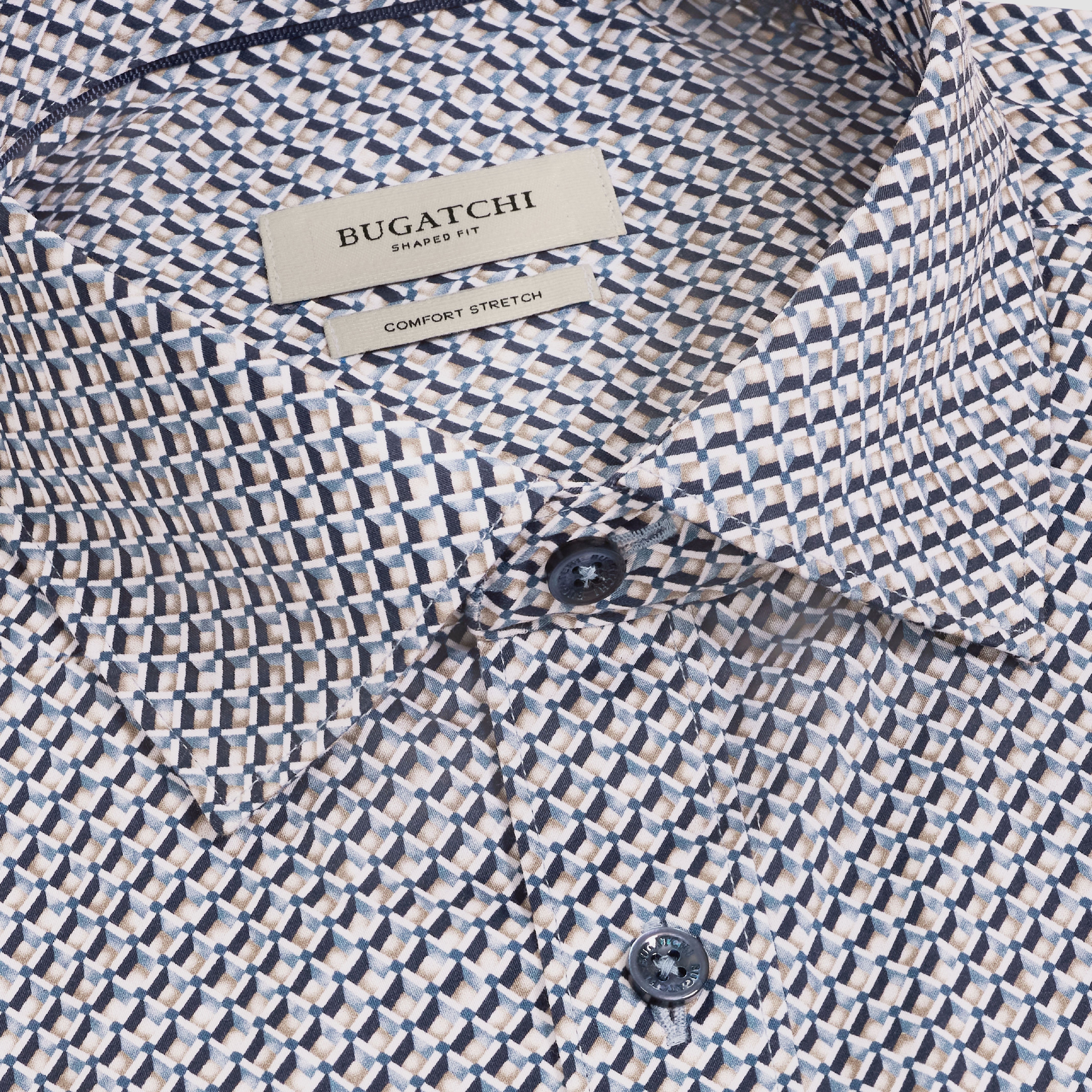 Bugatchi L/S Axel Shirt, Teal – view 5