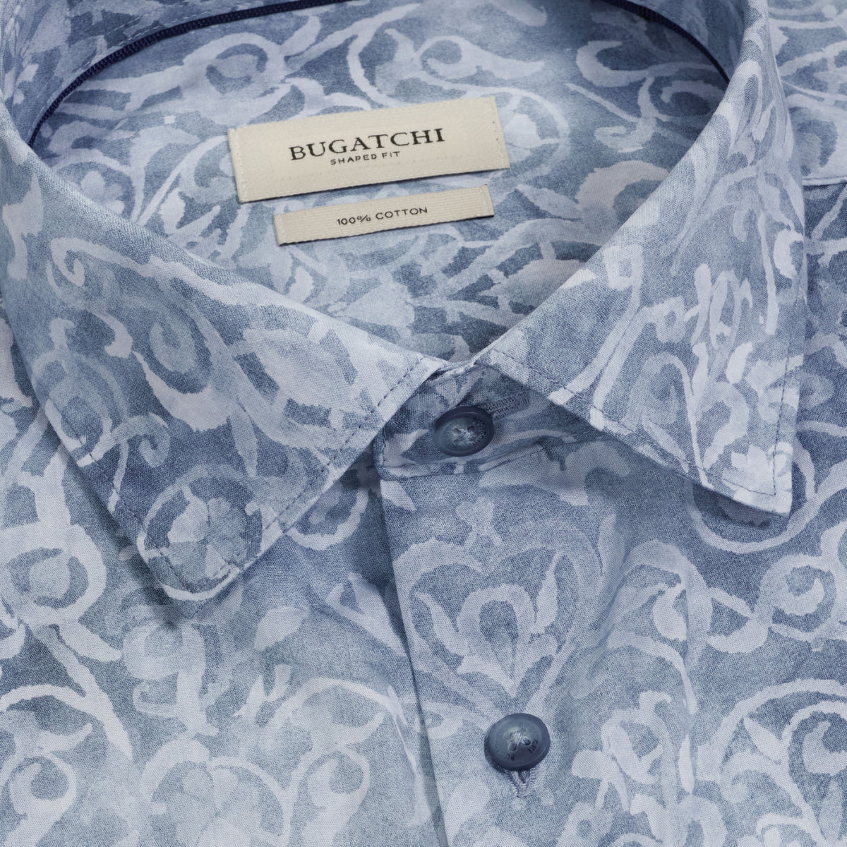 Bugatchi L/S Axel Shirt, Slate – view 4