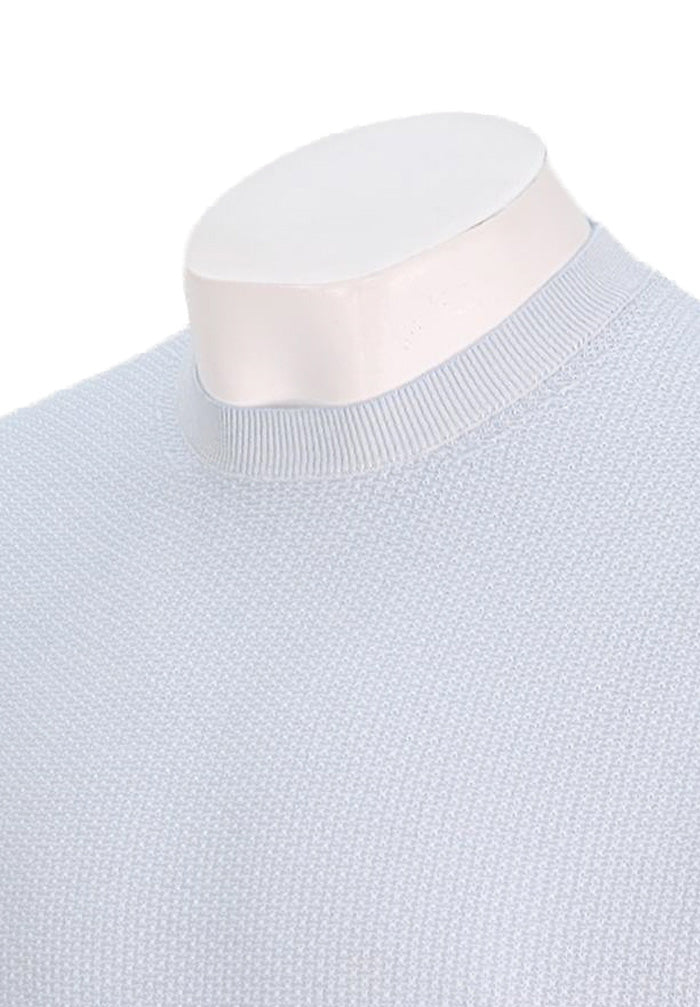 VINCE GEO JACQUARD L/S CREW, Whitecap/Cream