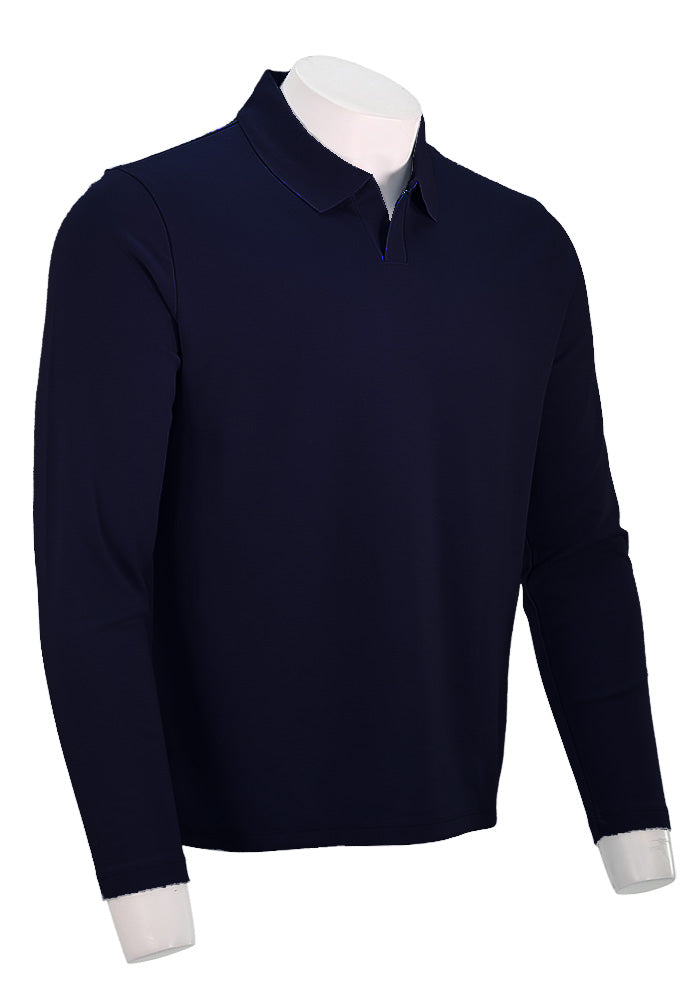 VINCE MILANO L/S JOHNNY COLLAR, Coastal Blue