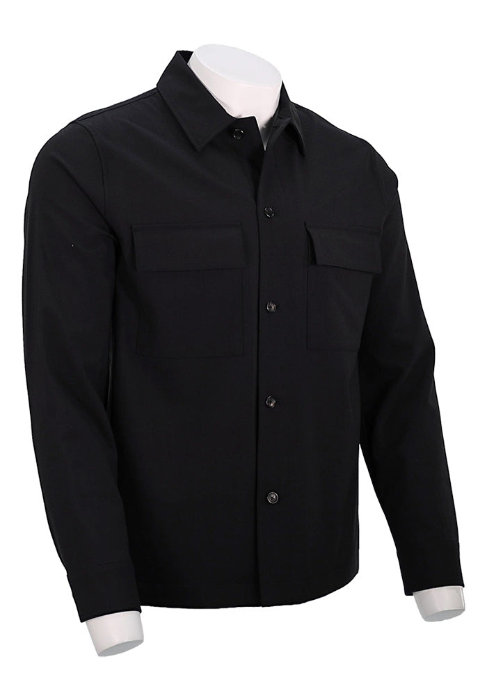 Vince Shirt Jacket, Black