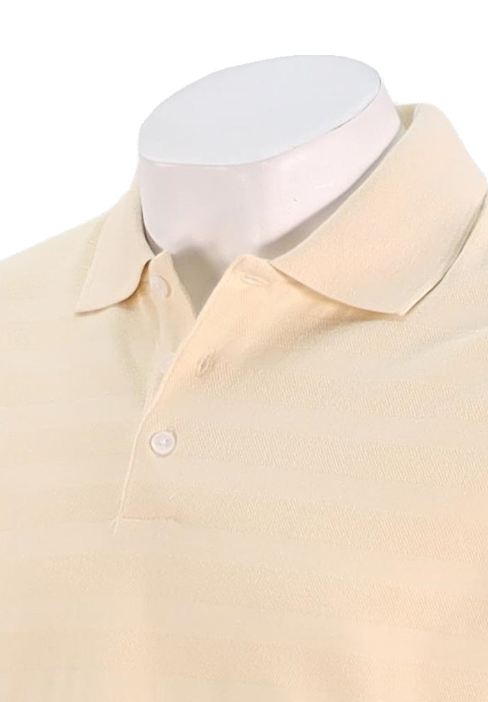 Vince Jacquard L/S Striped Polo, Cream