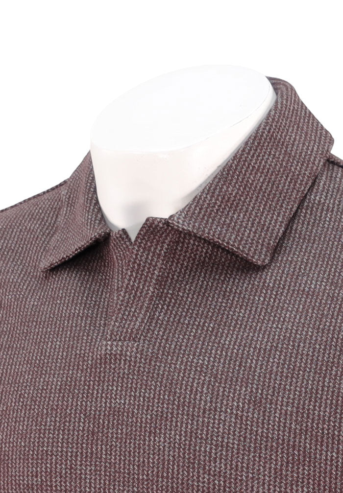 Vince Blurred Birdseye L/S Johnny, Chocolate – view 2