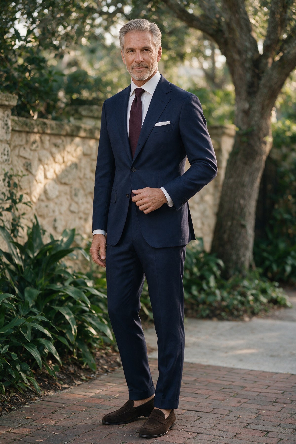 Byron at Mondo Uomo, Naples FL — Mondoman9 NavySuit1902 lane