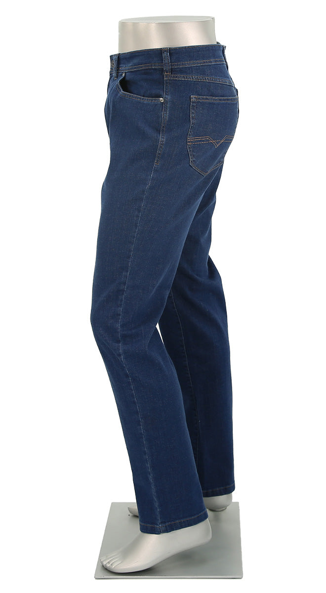 Gardeur Pants from the Nevio collection Men's Blue Jeans - Side View