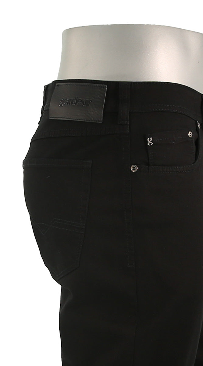 Gardeur Pants from the Nevio collection Men's Jeans In Color Black - Back Pocket View