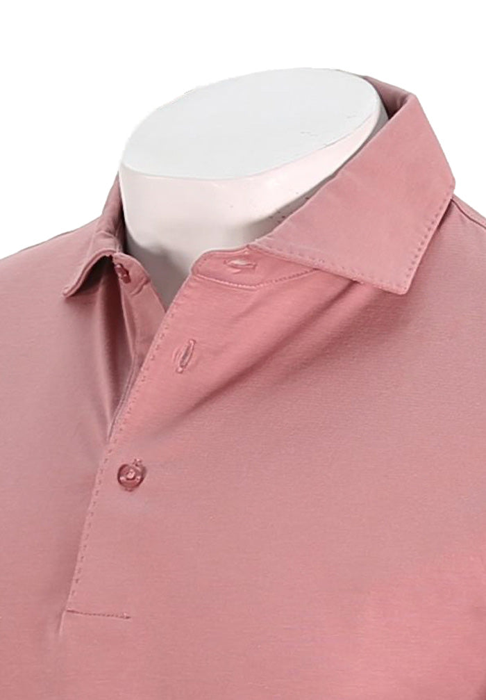 Patrick Assaraf Short Sleeve Cotton Polo, Dusty Pink