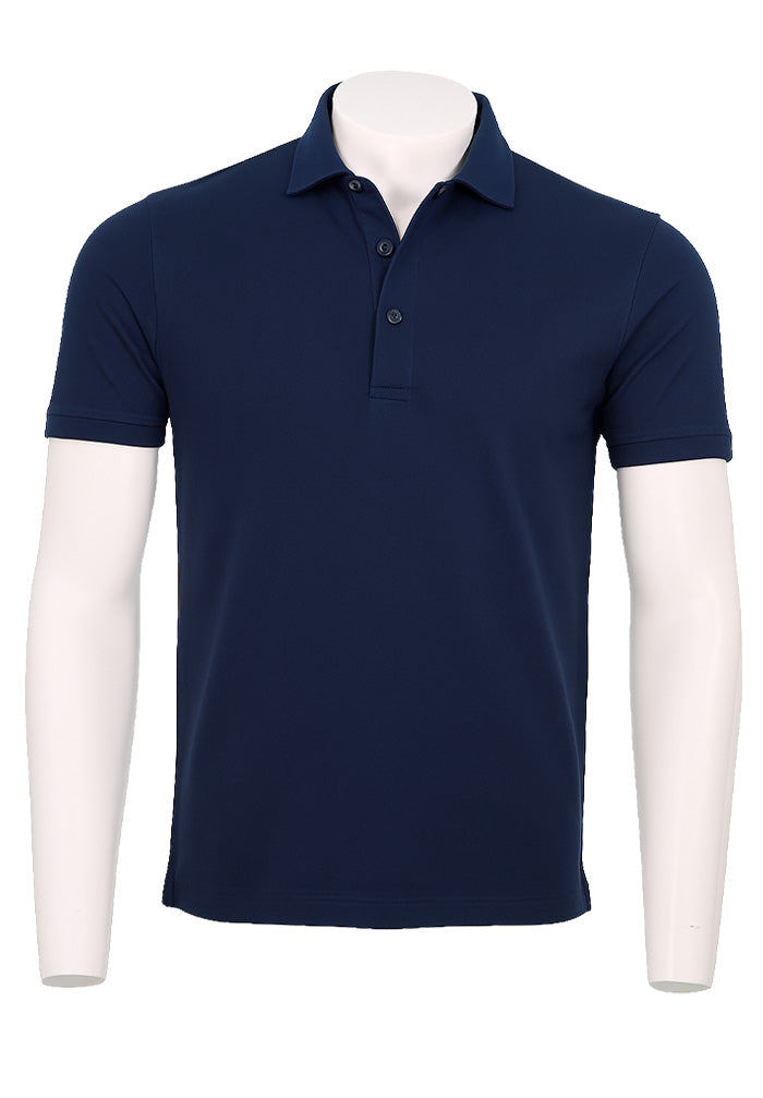Patrick Assaraf Short Sleeve Cotton Polo, Midnight