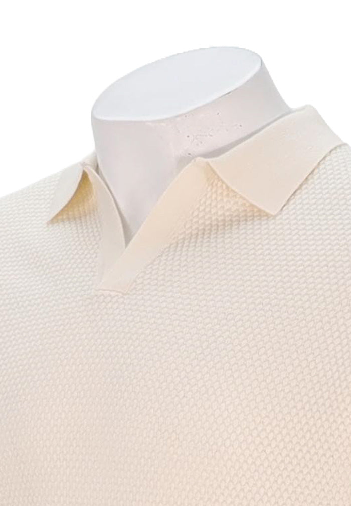 Patrick Assaraf S/S Johnny Collar Polo, Off White