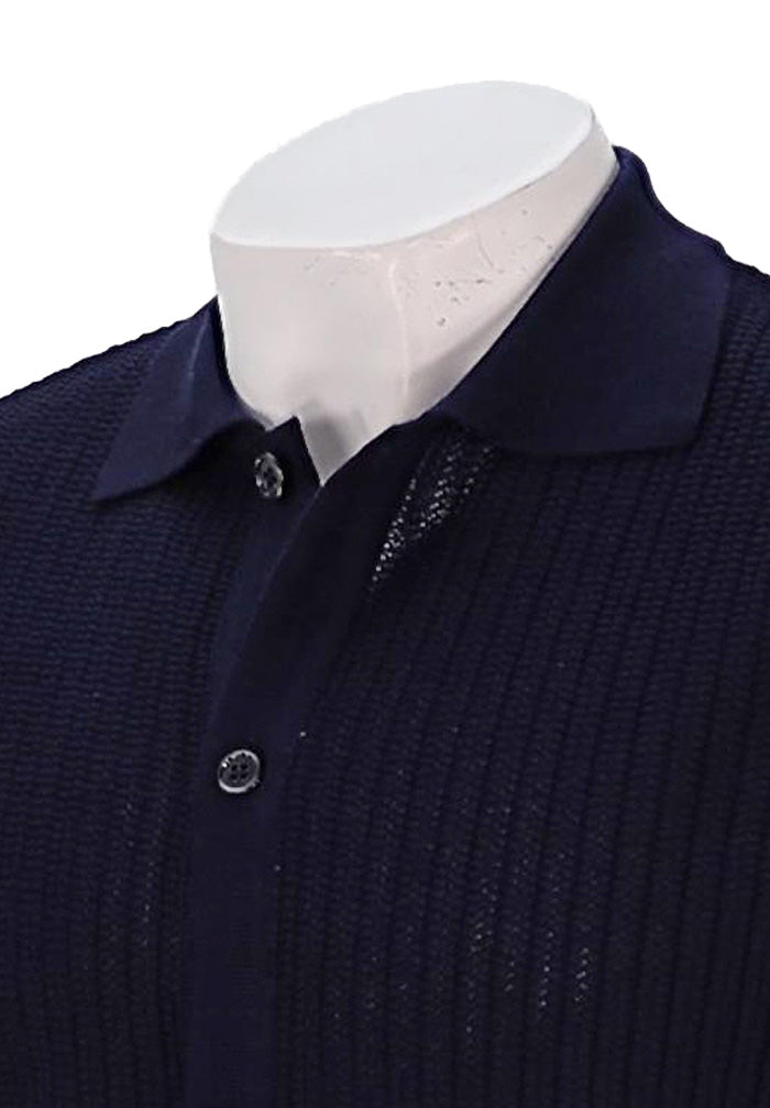 Stenstroms S/S Polo Shirt, Navy