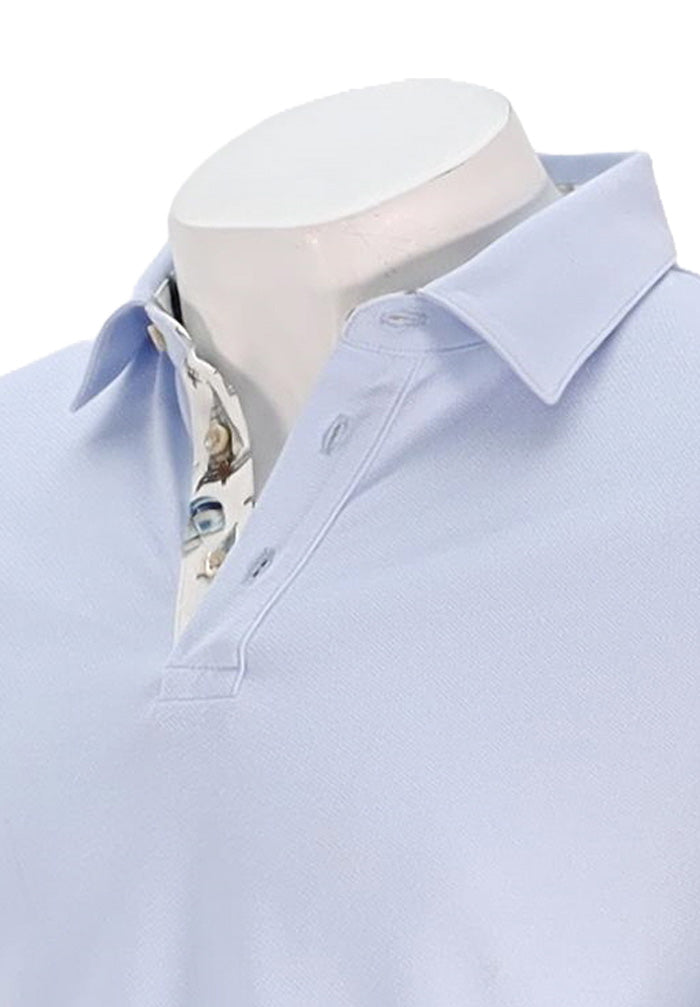 Stenstroms Cotton Pique Polo, Light Blue