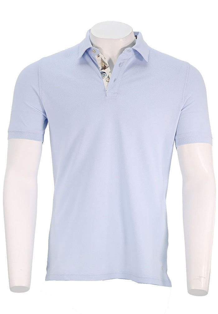 Stenstroms Cotton Pique Polo, Light Blue
