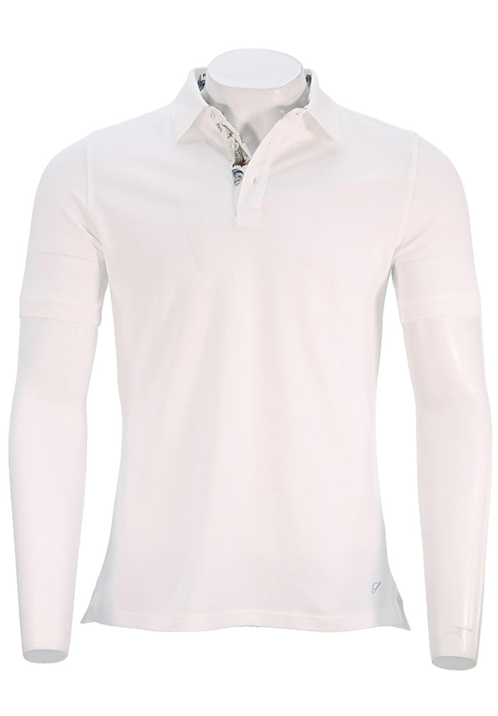 Stenstroms Cotton Pique Polo, White