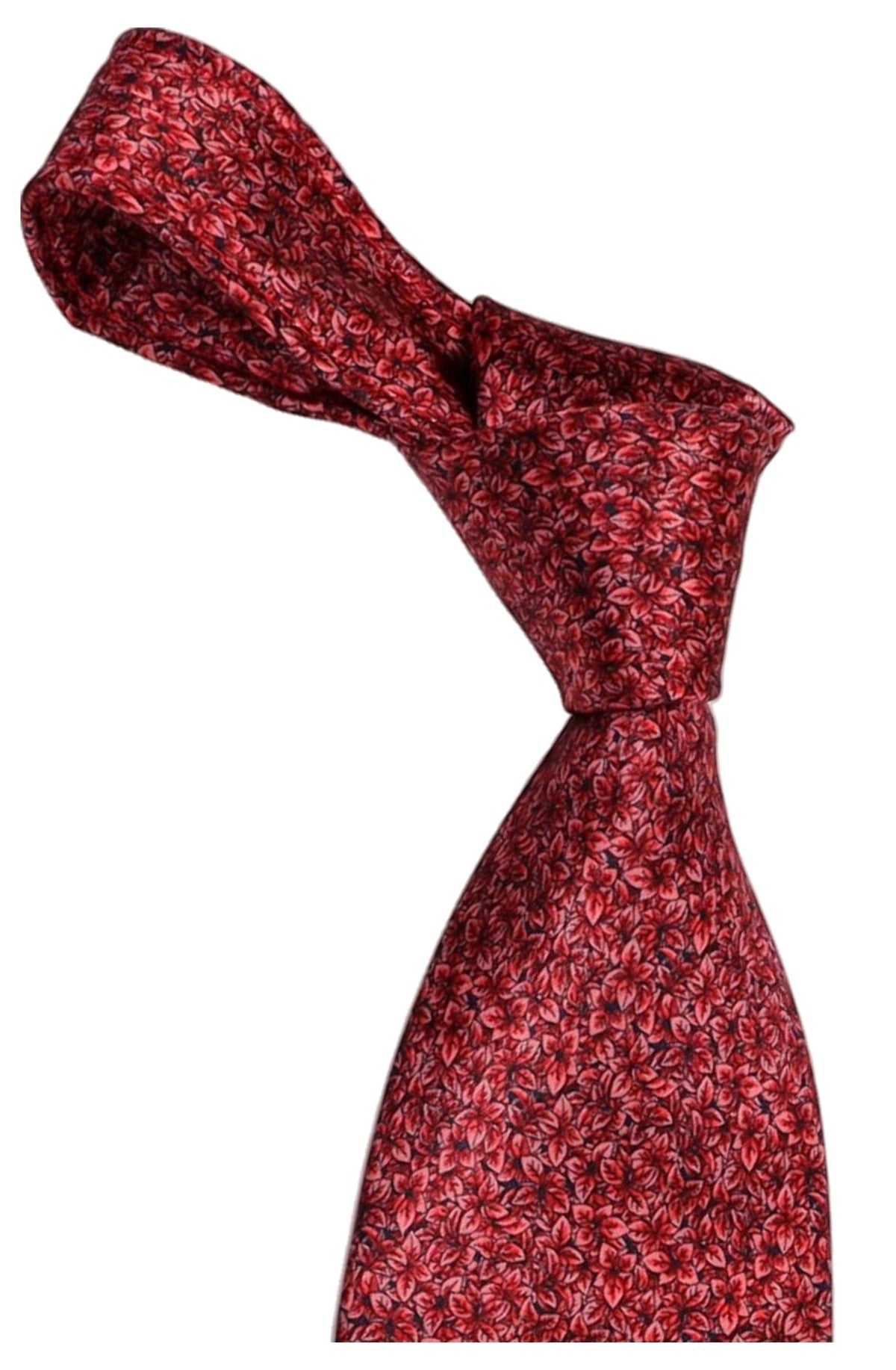 Italo Ferretti Silk Tie, Red Tonal Floral