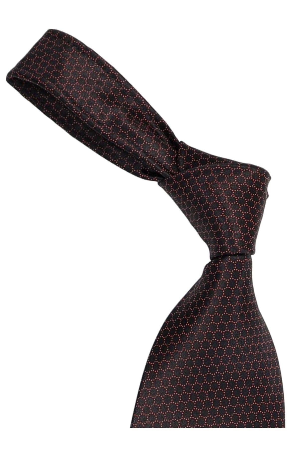 Italo Ferretti Silk Tie, Chocolate Pink Micro Neat