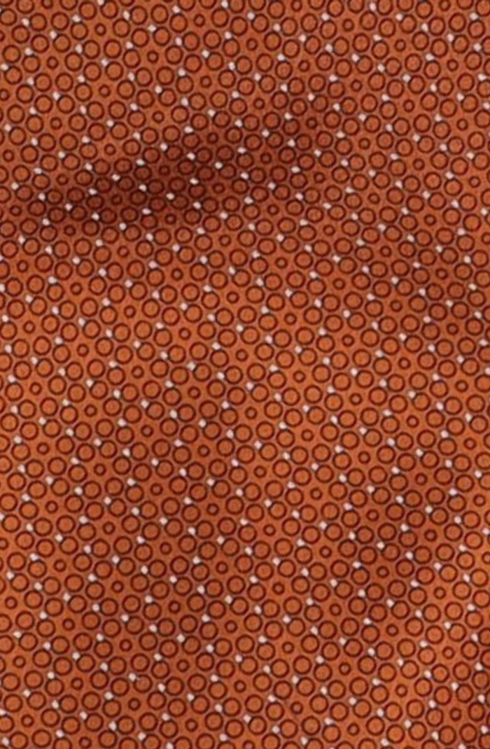 Italo Ferretti Silk Tie, Copper Micro Neat