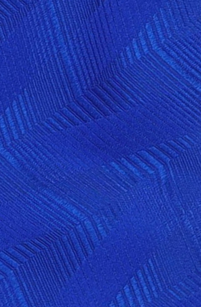 Italo Ferretti Silk Tie, Royal Blue Tonal Wave