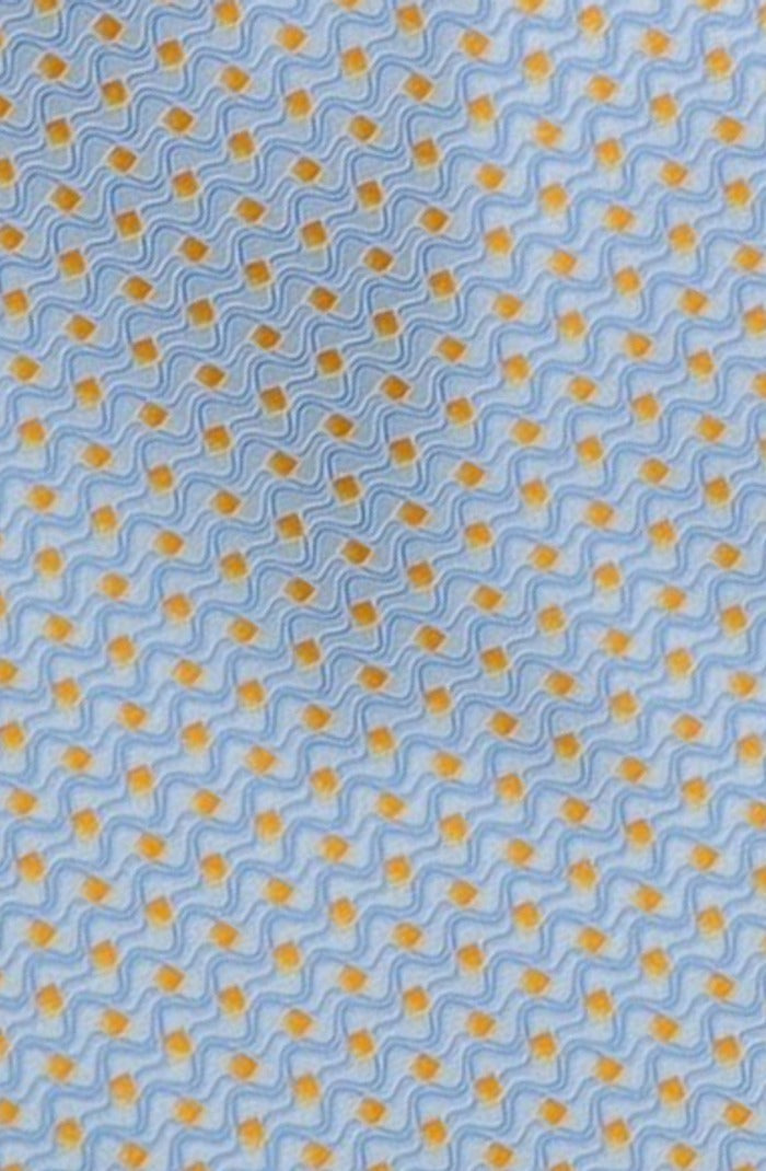 Italo Ferretti Silk Tie, Sky Blue Gold Neat